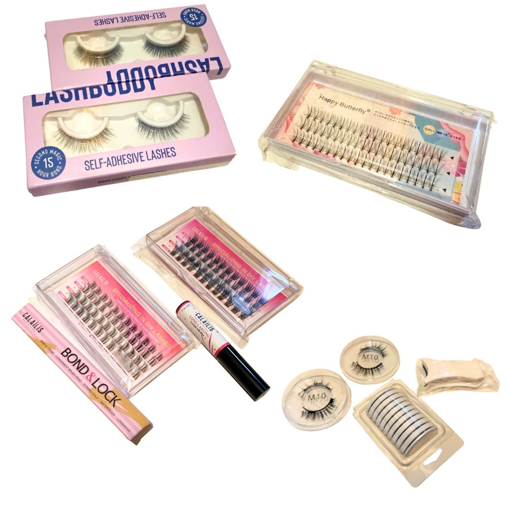 Eye Lashes Bundle Self Adhesive Magnetic Glue On